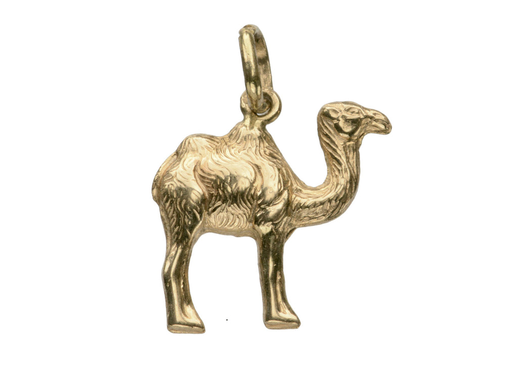 c1980 18K Camel Charm (on white background)