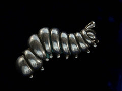 thumbnail of c1980 Silver Caterpillar Brooch (on black background)