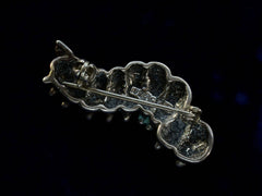 thumbnail of Reverse view of c1980 Silver Caterpillar Brooch (on black background)