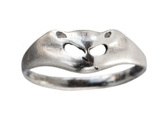 thumbnail of Vintage Silver Cat Ring (shown on white background)