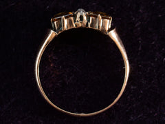 thumbnail of Side profile view of c1900 Citrine & Diamond Ring in Rosy-Yellow Gold (shown on dark background)