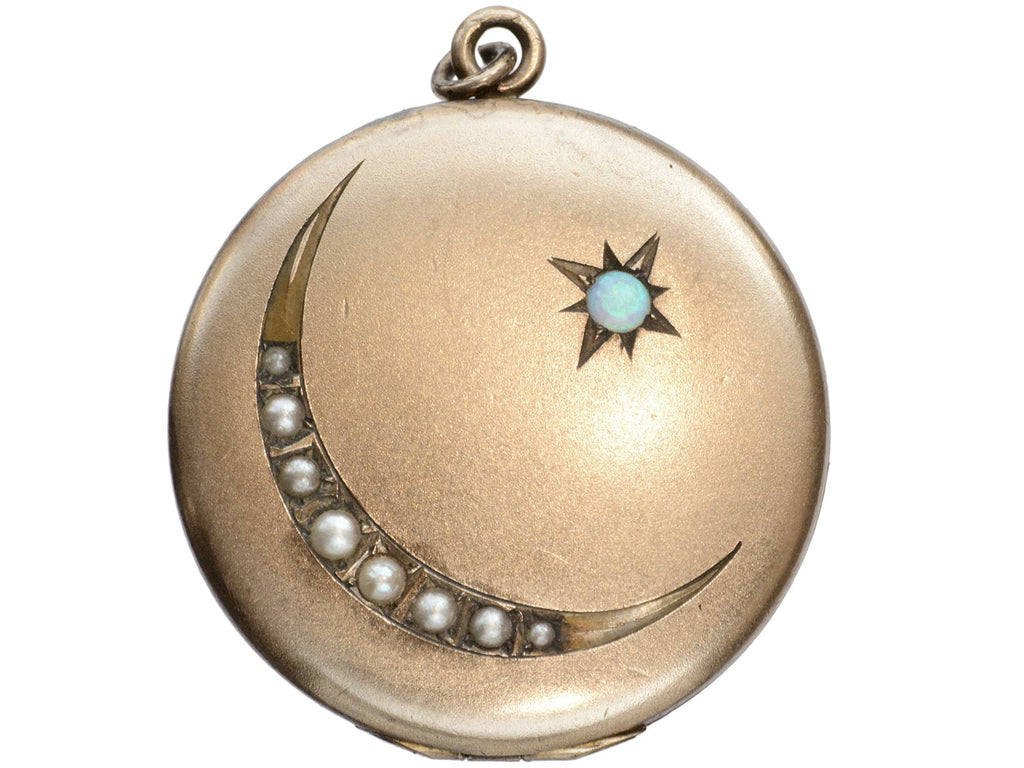 c1900 Crescent Locket (on white background)