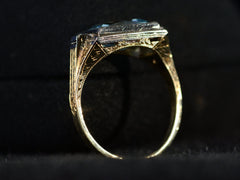 thumbnail of c1930 Aquamarine Ring (profile view)