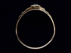 thumbnail of Side profile of c1920 Art Deco 0.10ct Yellow and White Gold Engagement Ring (on black background)