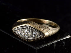 thumbnail of c1920 Deco Lozenge Ring (side view)