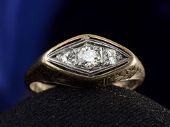 thumbnail of c1920 Deco Lozenge Ring (detail)