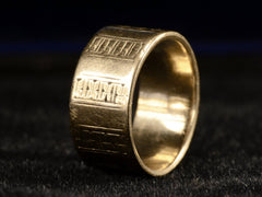 thumbnail of c1930 Wide Decorated Band (side profile view)