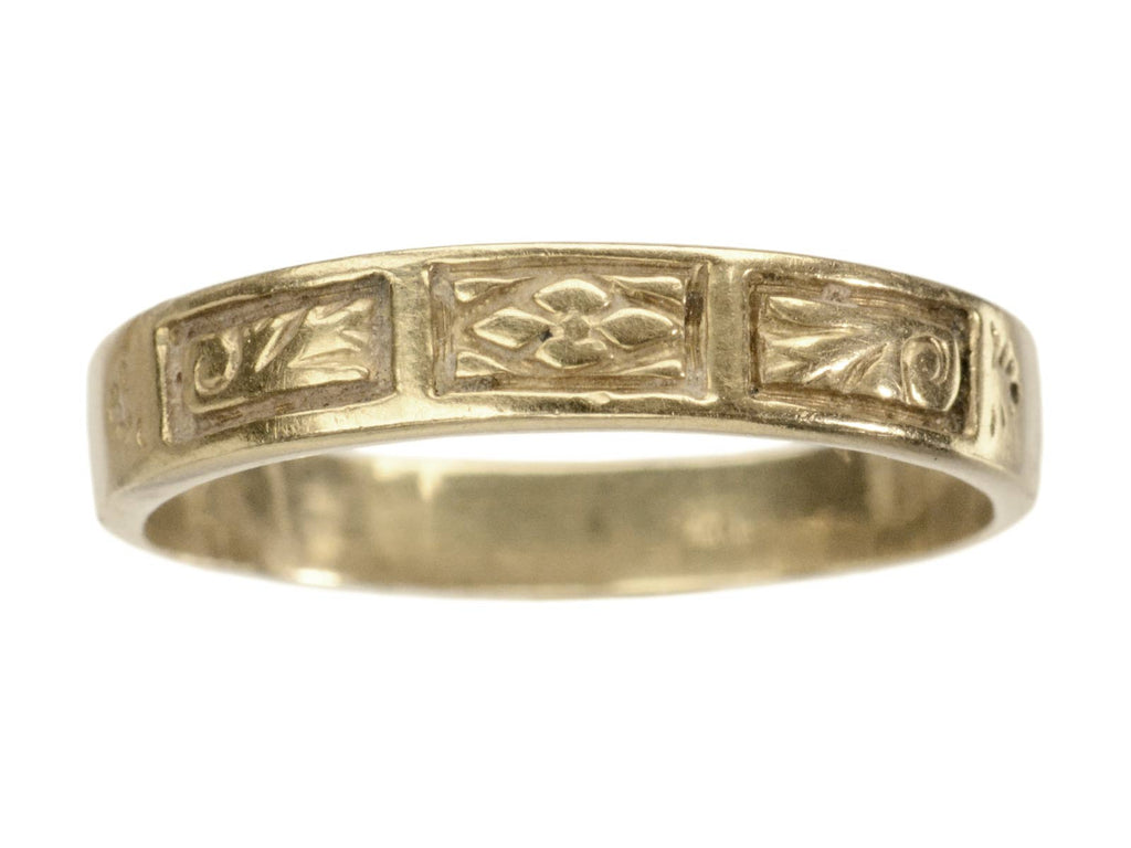 c1890 Patterned Yellow Gold Band (on white background)