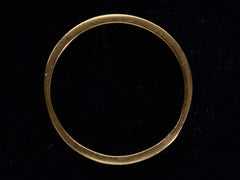 thumbnail of Side profile view of c1890 Patterned Yellow Gold Band (on black background)