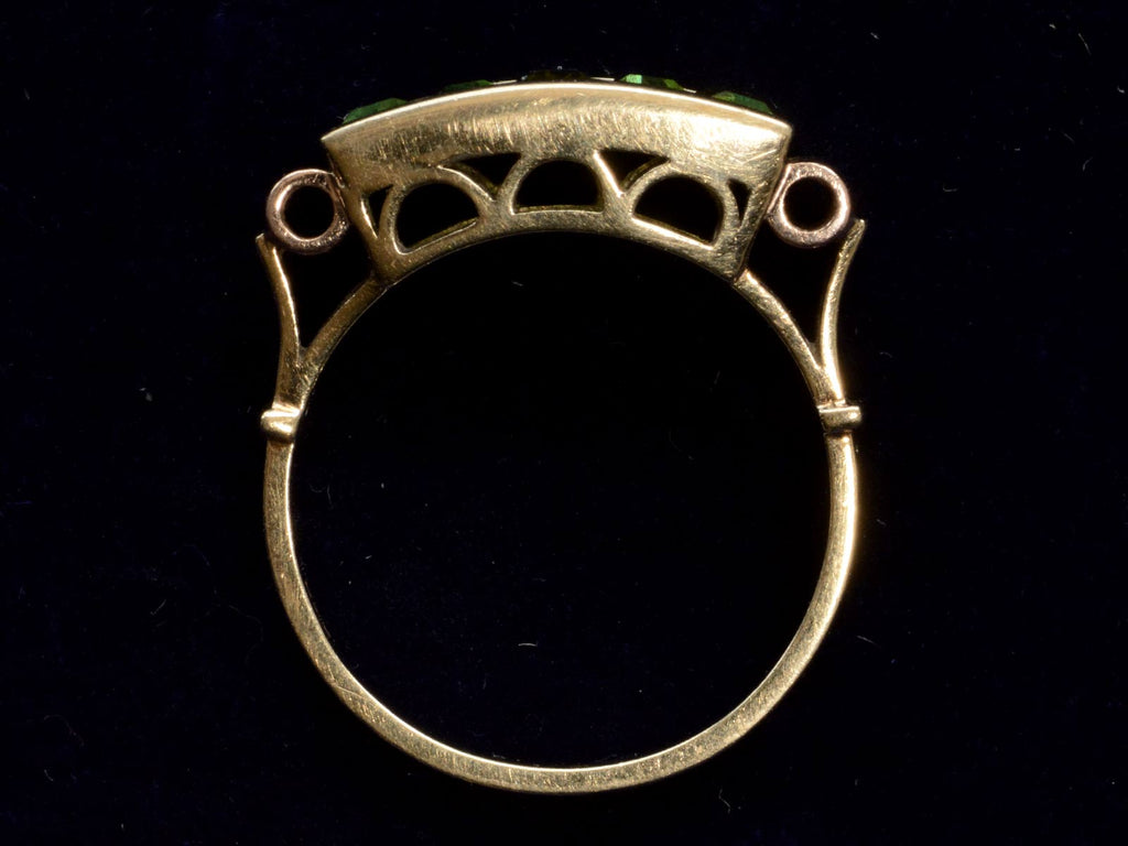 c1935 Deco Tourmaline Ring (profile view)