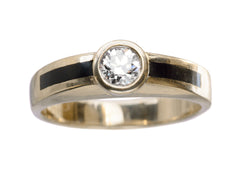 thumbnail of c1980 Diamond & Onyx Ring (on white background)