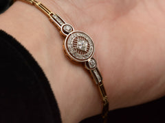 thumbnail of c1920 Deco Diamond Bracelet (shown on wrist for scale)