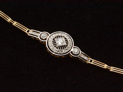 thumbnail of c1920 Deco Diamond Bracelet (detail on black background)