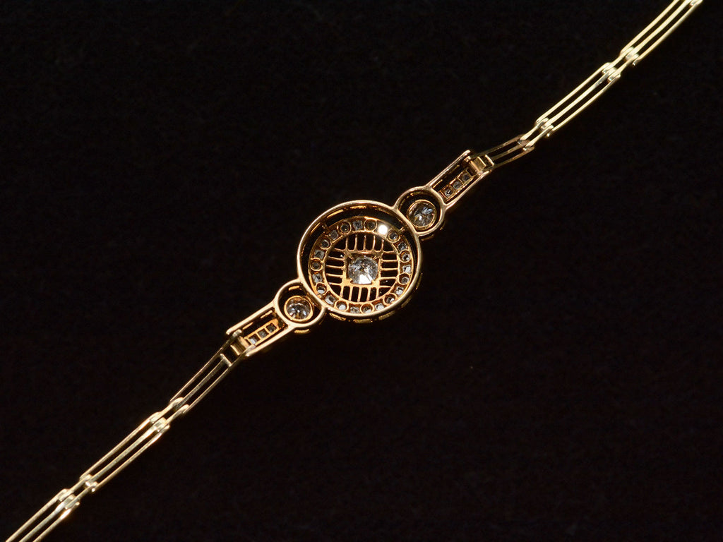 c1920 Deco Diamond Bracelet (reverse side shown)