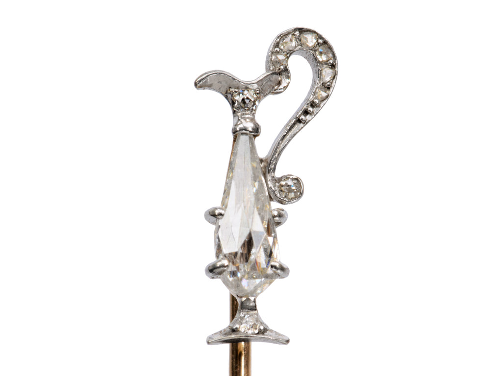 c1890 French Diamond Ewer (on white background)