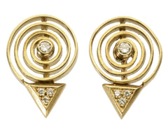 thumbnail of c1970 Diamond Spiral Earrings (on white background)