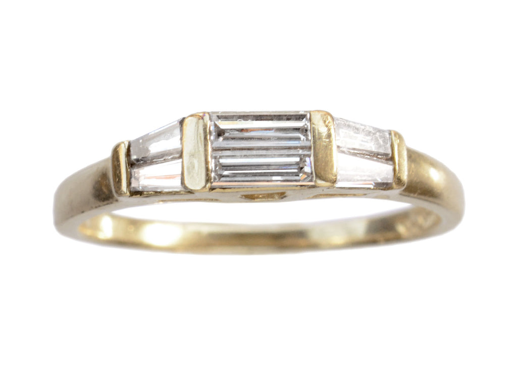 c1970 Double Baguette Ring (on white background)