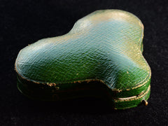 thumbnail of c1900 Child & Child Dragonfly Brooch (detail of closed green box, side view)