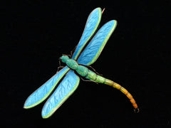 thumbnail of c1900 Child & Child Dragonfly Brooch (shown on black background)