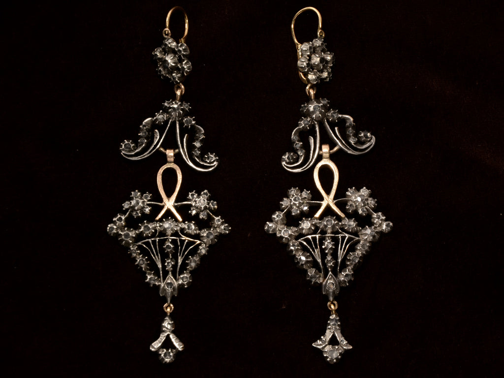 c1840 Chandelier Earrings