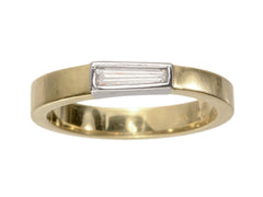 thumbnail of EB 0.19ct Tapered Diamond Baguette Ring in Yellow Gold and Platinum (on white background)