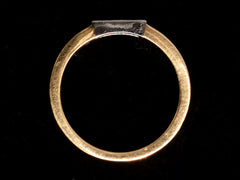 thumbnail of EB 0.19ct Tapered Diamond Baguette Ring in Yellow Gold and Platinum (side profile on black background)