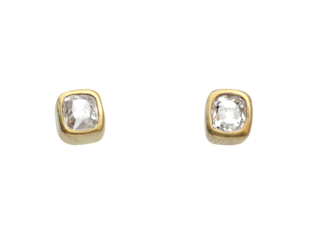 EB 0.31ctw Old Mine Cut Diamond Studs (shown on white background)