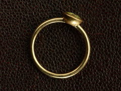 thumbnail of Side of  EB Modern engagement ring with 0.59ct Green-Yellow round diamond in yellow gold (on dark background)