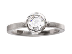 thumbnail of EB Round Step Cut Platinum Ring (on white background)