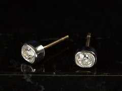 thumbnail of EB 0.78ctw Old Mine Studs (side view)
