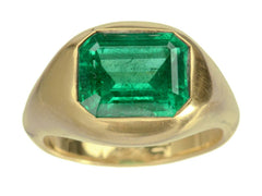 thumbnail of EB 3.64ct Emerald Ring in 22K Yellow Gold (on white background)