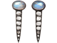 thumbnail of EB Moonstone & Diamond Earrings (on white background)