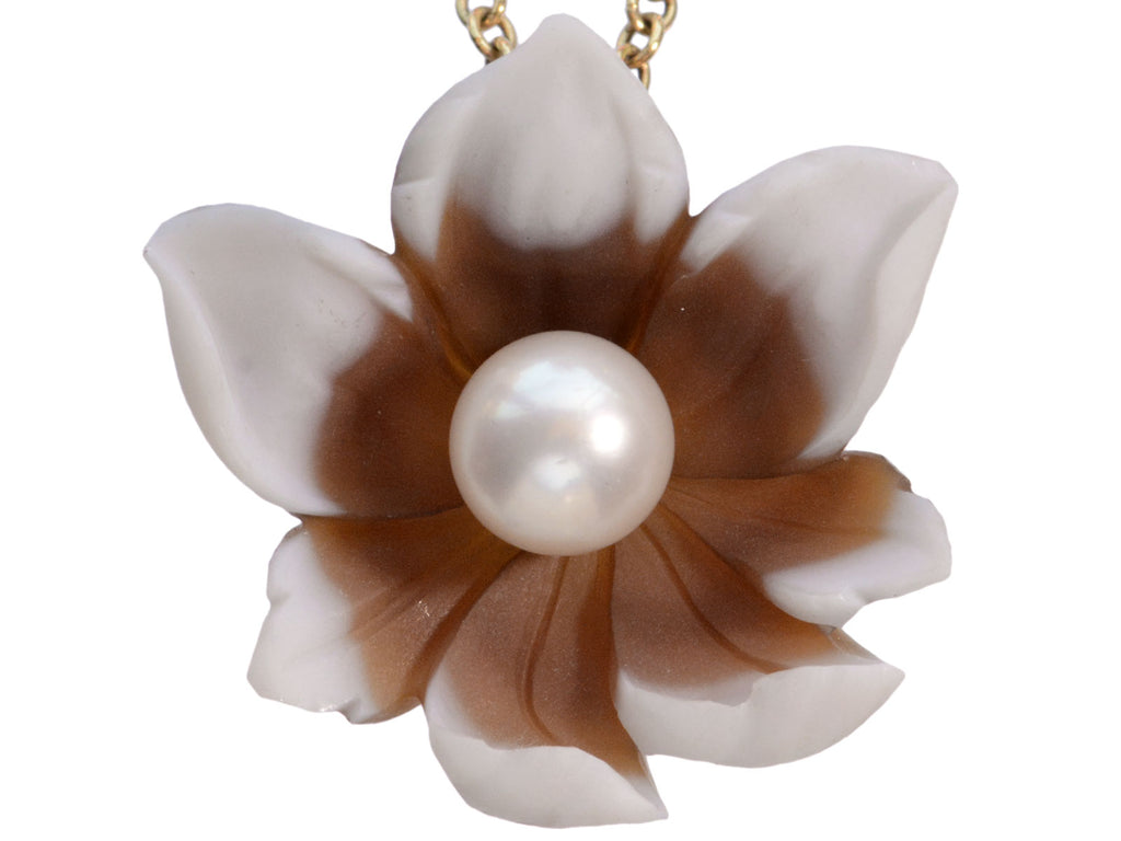 EB Pearl Flower Necklace (on white background)