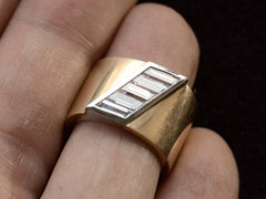 thumbnail of EB Rhomboid Diamond Ring (on finger for scale)