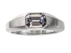 thumbnail of EB Purple Spinel Signet Ring In Platinum (shown on white background)