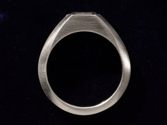 thumbnail of Side profile of EB Purple Spinel Signet Ring In Platinum (shown on black background)