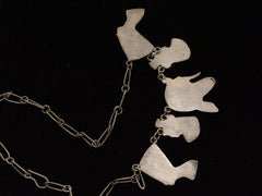 thumbnail of c1950 Egyptian Pharaohs & Queens Necklace (backside shown on black background)