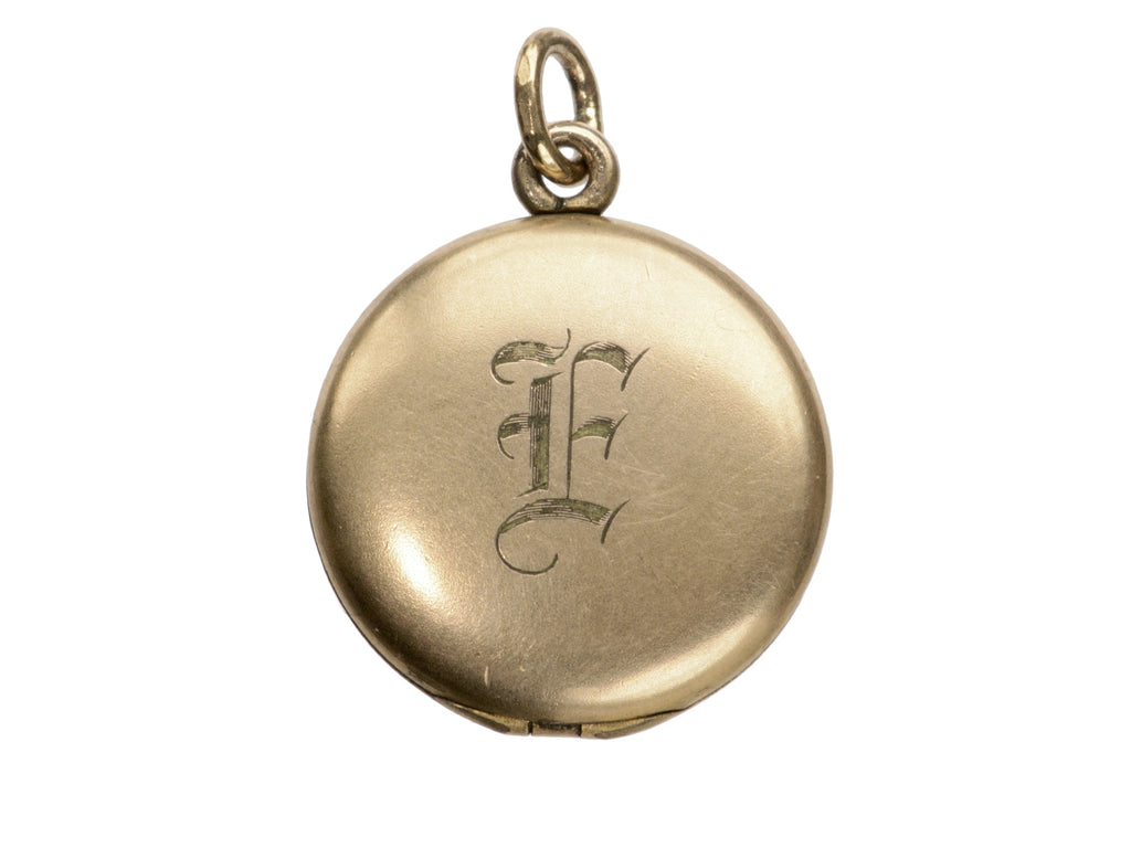 c1900 "E" Locket (on white background)