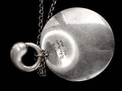 thumbnail of Pair of organic and minimal silver Elsa Peretti pendants, with detail of signature on larger pendant which reads "TIFFANY & CO Elsa Peretti 925 SPAIN" 