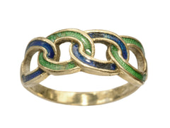 thumbnail of c1970 Enamel Chain Ring (on white background)