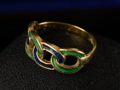 thumbnail of c1970 Enamel Chain Ring (side view)