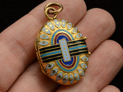 thumbnail of c1950 Enamel Locket (on hand for scale)