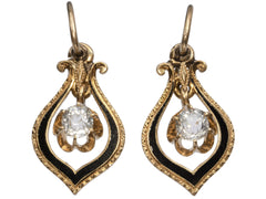 c1880 Gold & Paste Earrings