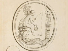 thumbnail of 1730 Engraving showing a scene similar to that in the intaglio, with a cupid fishing and Neptune standing in the distance.