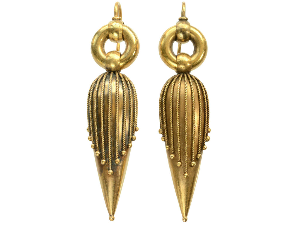 c1880 Etruscan Revival Earrings (on white background)