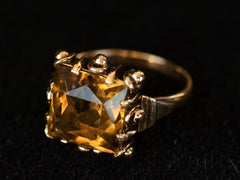 thumbnail of 1930 Finnish Citrine Ring (side view)