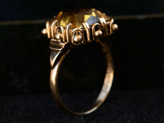 thumbnail of 1930 Finnish Citrine Ring (side profile view)