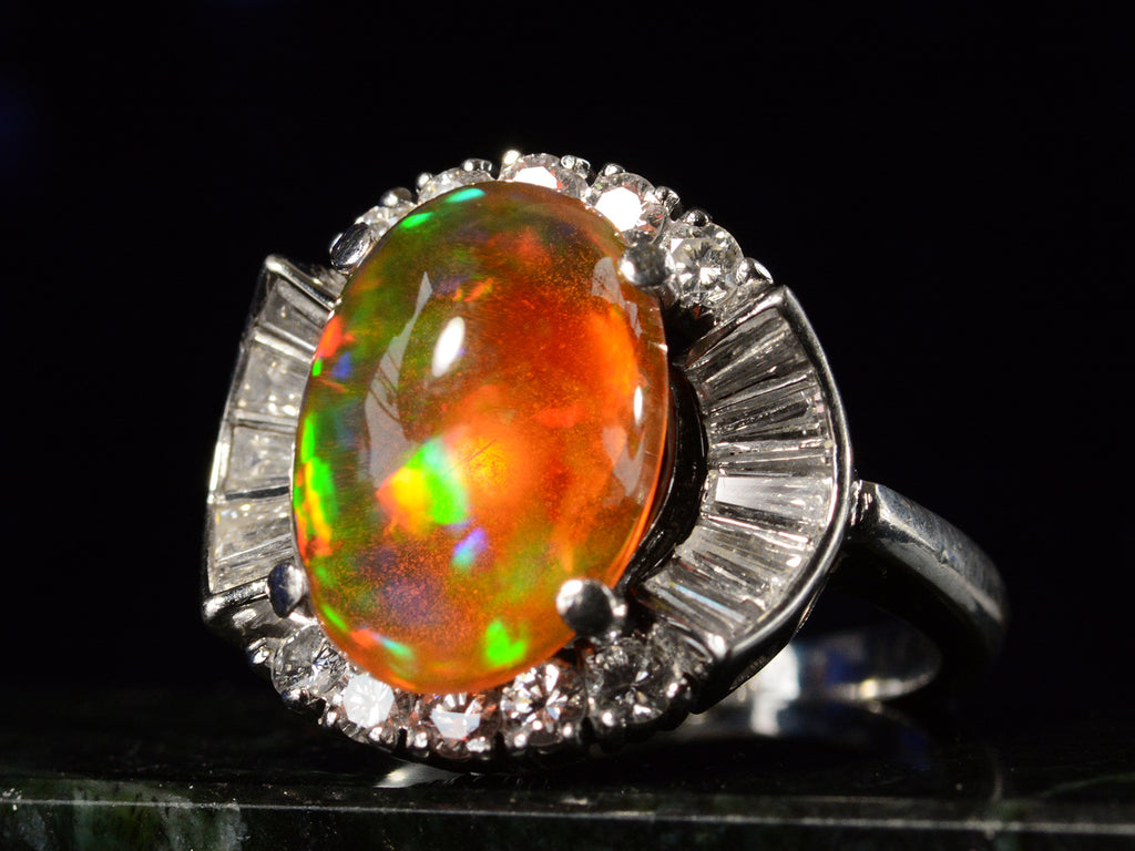 Buy CiNilyWhite Gold Plated Created Orange Fire Opal Rings Size 5-12 Online  at desertcartINDIA