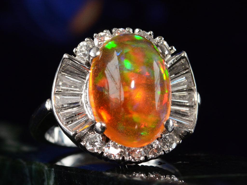c1950 Mexican Fire Opal Ring