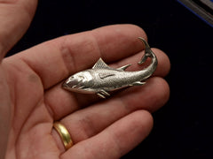 thumbnail of c1950 Silver Fish Brooch (on hand)